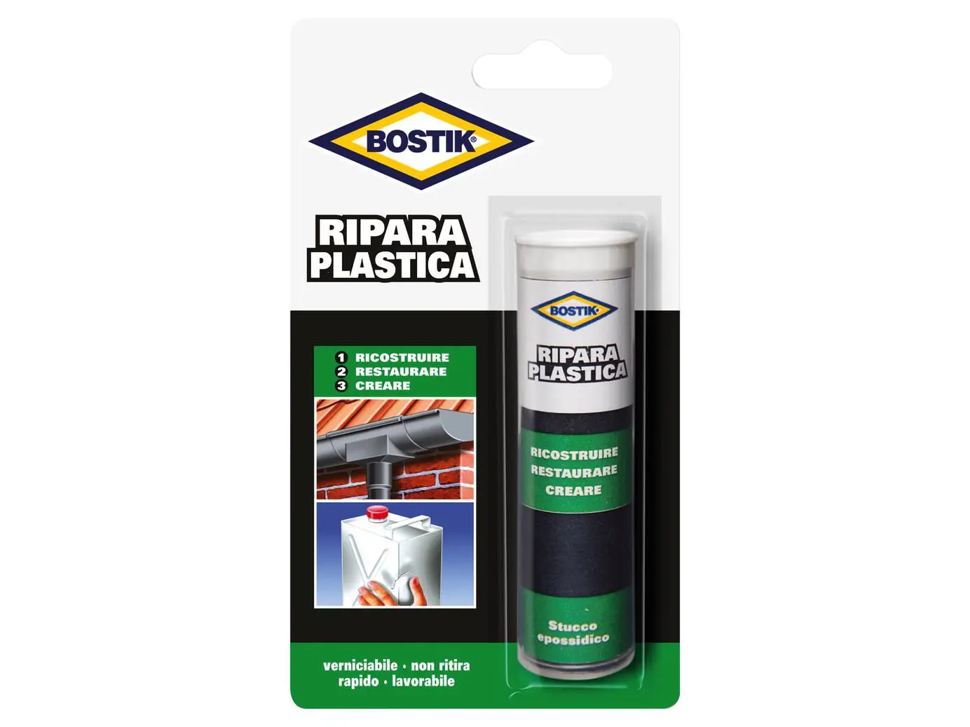 Stucco Epossidico Multiuso Impermeabile &ndash; Ripara Legno, Metallo, Ceramica, Plastica
